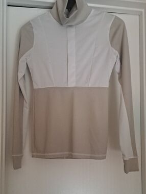 Solid Citizen Equestrian   HaleyTwo Tone Top  UV Base Layer Turtleneck XS